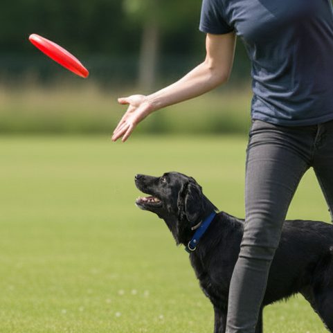 Ein Hund in voller Action beim Auffangen eines Frisbees während eines Freestyle-Trainings in Hof.